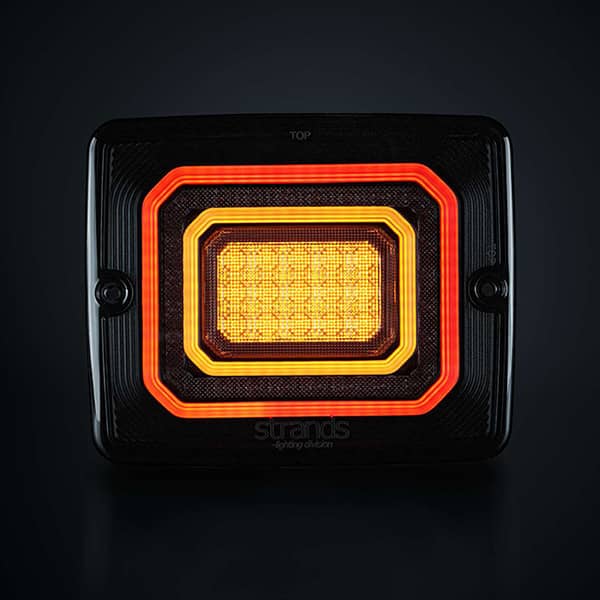 Photo 1 du Feu Arrière carré FOR9T Illusion Veilleuse / Stop / Clignotant 10-40V